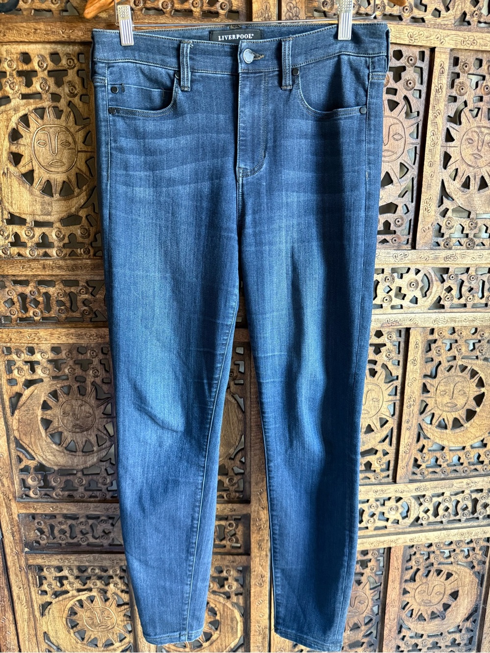 Liverpool The High Rise Ankle Jeans Size 8 Medium Wash Skinny Stretch